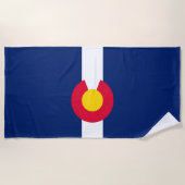 Serviette De Plage Drapeau d'état du Colorado sur (Devant)