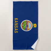 Serviette De Plage Drapeau d'État du Kansas (Devant)