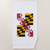 Serviette De Plage Drapeau d'État du Maryland (Devant)