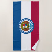 Serviette De Plage Drapeau d'État du Missouri (Devant)