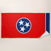 Serviette De Plage Drapeau d'état du Tennessee (Devant)