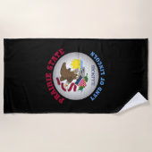 SERVIETTE DE PLAGE DRAPEAU D'ÉTAT ILLINOIS PRAIRIE (Devant)