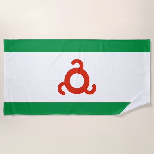 Serviette De Plage Drapeau d'Ingouchie (Devant)