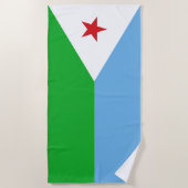 Serviette De Plage Drapeau Djibouti (Devant)