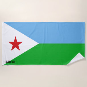 Serviette De Plage Drapeau Djibouti Splendid Patriotic