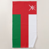 Serviette De Plage Drapeau d'Oman (Devant)