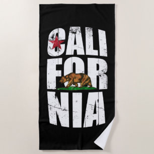 Serviette De Plage Drapeau d'ours de la Californie