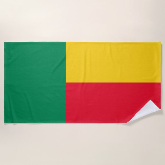 Serviette De Plage Drapeau du Bénin (Afrique) (Devant)