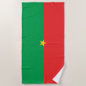 Serviette De Plage drapeau du Burkina Faso (Devant)