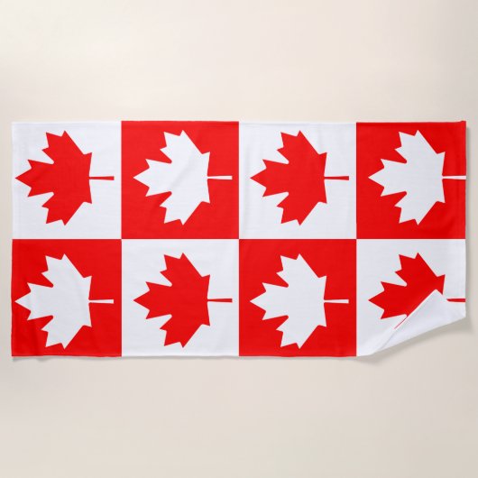 Serviette De Plage Drapeau du Canada (Devant)