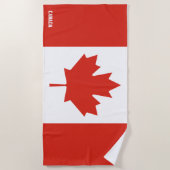 Serviette De Plage Drapeau du Canada Splendide patriotique (Devant)