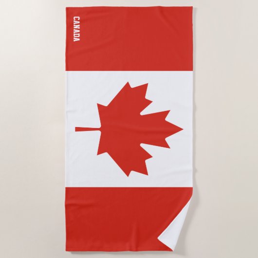 Serviette De Plage Drapeau du Canada Splendide patriotique (Devant)