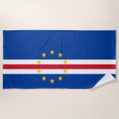 Serviette De Plage Drapeau du Cap Vert (Devant)