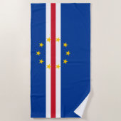 Serviette De Plage Drapeau du Cap Vert (Devant)