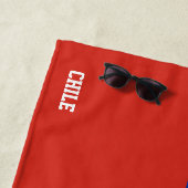 Serviette De Plage Drapeau du Chili Splendide Patriotique (En situation)