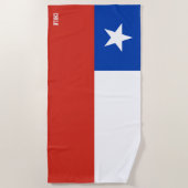 Serviette De Plage Drapeau du Chili Splendide Patriotique (Devant)