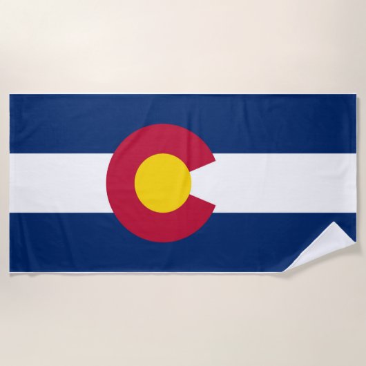 Serviette De Plage Drapeau du Colorado (Devant)