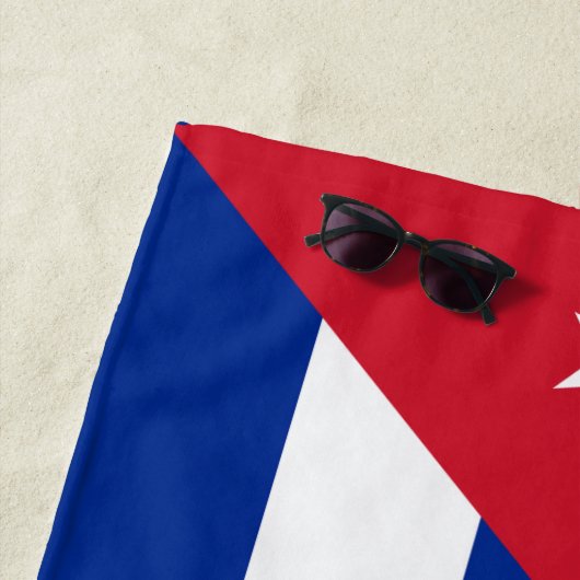 Serviette De Plage Drapeau du Cuba (En situation)