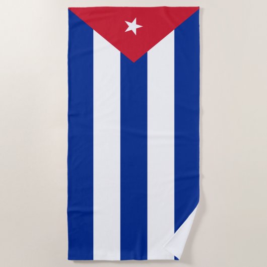 Serviette De Plage Drapeau du Cuba (Devant)