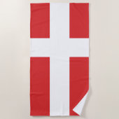 Serviette De Plage Drapeau du Danemark (Devant)