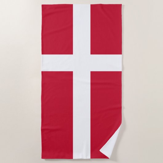 Serviette De Plage Drapeau du Danemark (Devant)