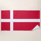 Serviette De Plage Drapeau du Danemark ou drap danois (Devant)