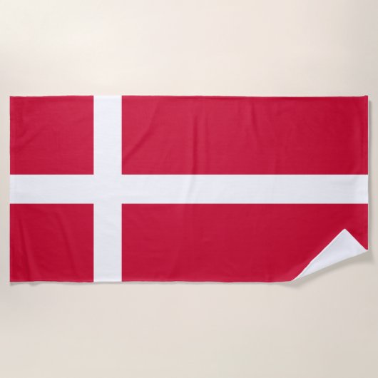 Serviette De Plage Drapeau du Danemark ou drap danois (Devant)