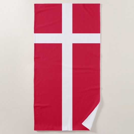Serviette De Plage Drapeau du Danemark ou drap danois (Devant)