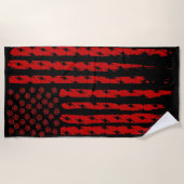 Serviette De Plage Drapeau du Démon (Devant)
