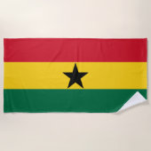 Serviette De Plage Drapeau du Ghana (Devant)