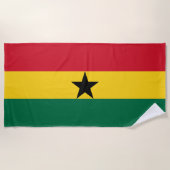 Serviette De Plage Drapeau du Ghana (Devant)