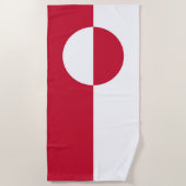 Serviette De Plage Drapeau du Groenland (Devant)