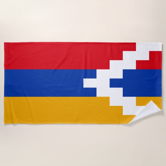 Serviette De Plage Drapeau du Haut-Karabakh (Devant)
