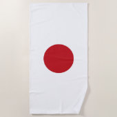 Serviette De Plage Drapeau du Japon (Devant)