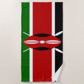 Serviette De Plage Drapeau du Kenya (Devant)