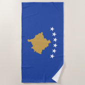 Serviette De Plage Drapeau du Kosovo (Devant)