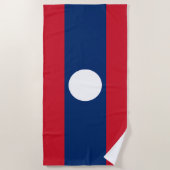 Serviette De Plage Drapeau du Laos (Devant)