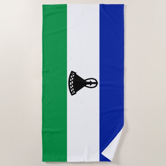 Serviette De Plage Drapeau du Lesotho (Devant)