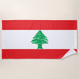Serviette De Plage Drapeau du Liban