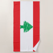 Serviette De Plage Drapeau du Liban (Devant)