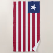 Serviette De Plage Drapeau du Libéria (Devant)