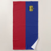 Serviette De Plage Drapeau du Liechtenstein (Devant)