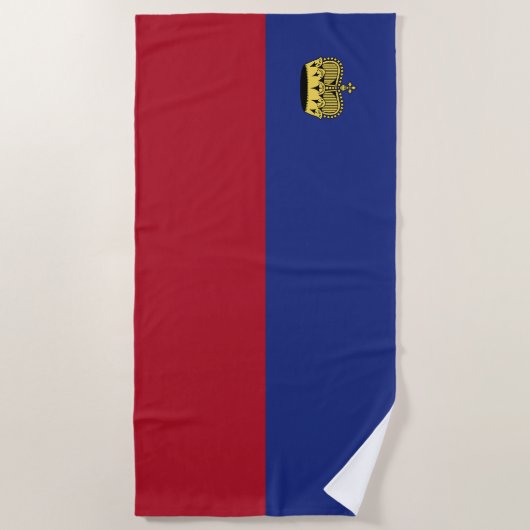 Serviette De Plage Drapeau du Liechtenstein (Devant)