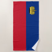 Serviette De Plage Drapeau du Liechtenstein (Devant)