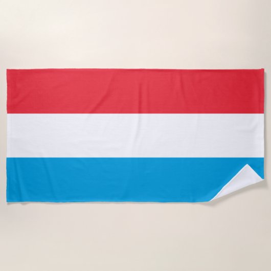 Serviette De Plage Drapeau du Luxembourg (Devant)