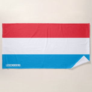 Serviette De Plage Drapeau du Luxembourg Splendide Patriotique