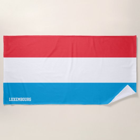 Serviette De Plage Drapeau du Luxembourg Splendide Patriotique (Devant)