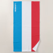 Serviette De Plage Drapeau du Luxembourg Splendide Patriotique (Devant)