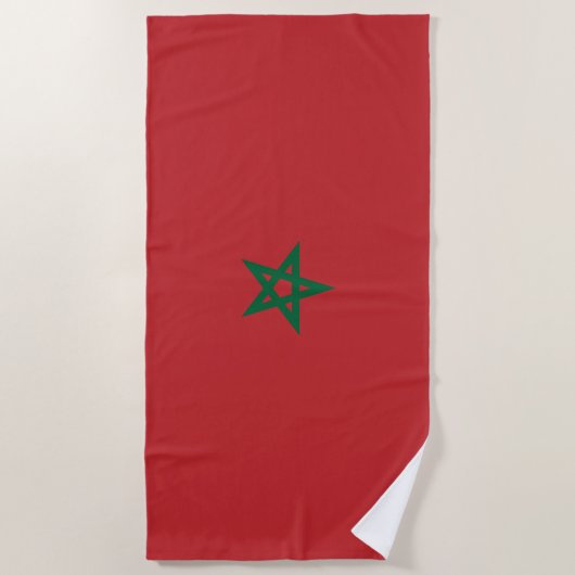 Serviette De Plage Drapeau du Maroc (Devant)