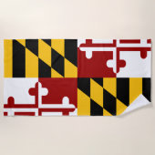 Serviette De Plage Drapeau du Maryland (Devant)